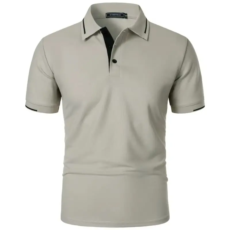 Men's Short Sleeve Polo Shirt Summe Button Classic Fit Casual T-Shirts Oversize Pullover Shirts Man Solid Color Lightweight Tops