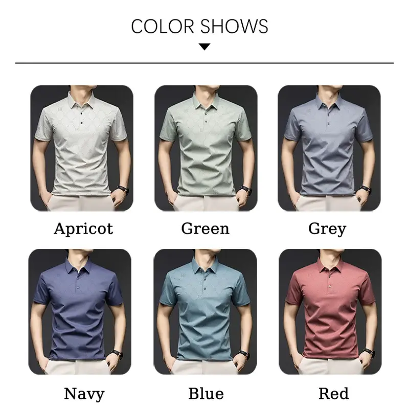 TFETTERS Brand 2025 Summer Funny T Shirts Men Short Letter Print Design Smart Casual Collar T-shirt Ice Silk Cool Soft Men Tops