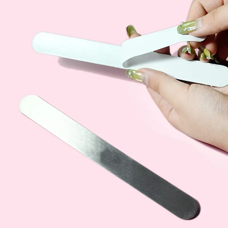 100pcs Replacement SandPaper Nail Art Files With Metal Handle Removable Buffer Pads 100/180/240 Polishing Manicure Files