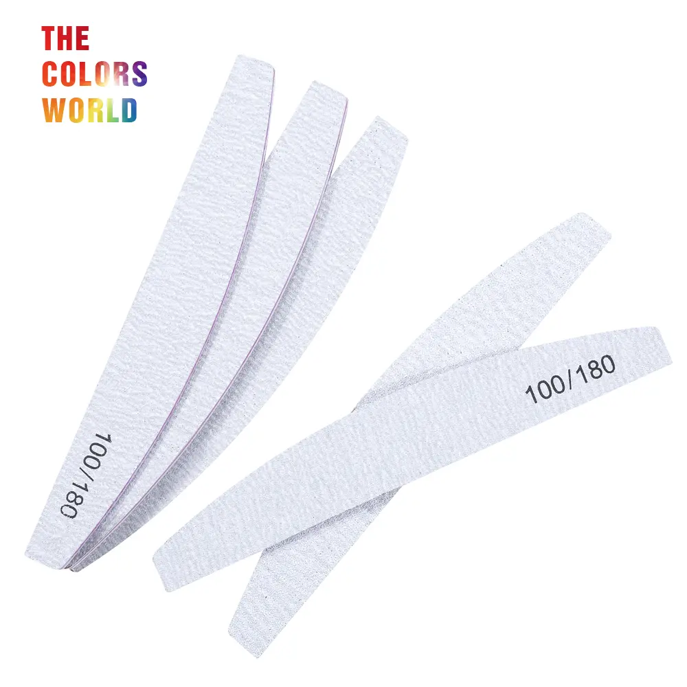 Nail File 100/180 Sanding Buffer Block Pedicure Manicure Buffing Polish Beauty Nail Art Tools Professional Nail Files Grey Boat