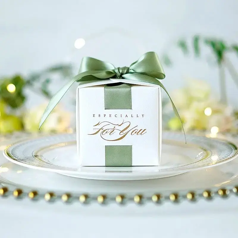 New wedding favors gift box cupboard gift box with ribbon candy boxes for christening baby shower birthday event party supplies
