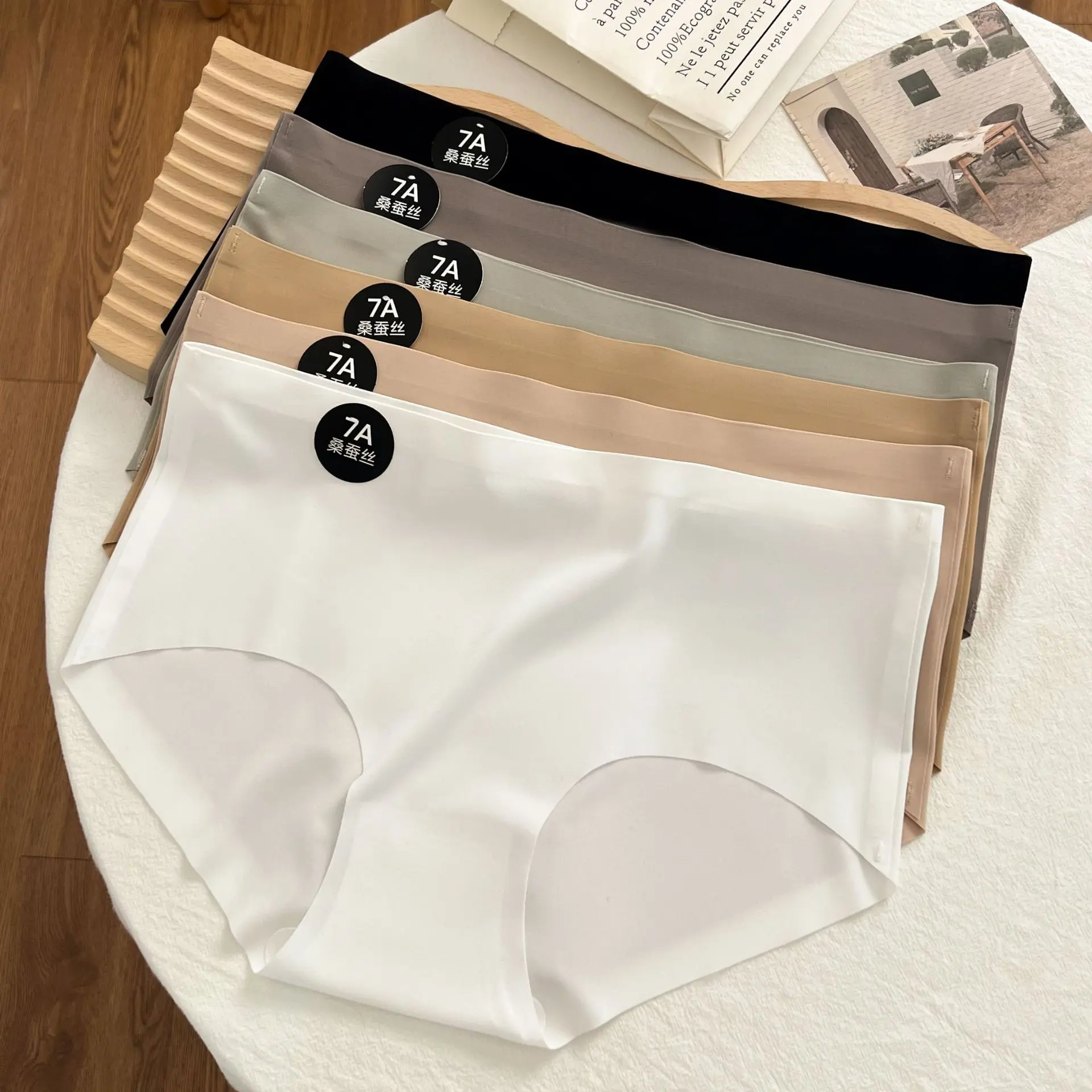 3PCS/Set Women Panties Slip Silk Seamless Briefs For Women Female Underwear Soft Thin Light Panty Culotte Femme Underpants M-XL