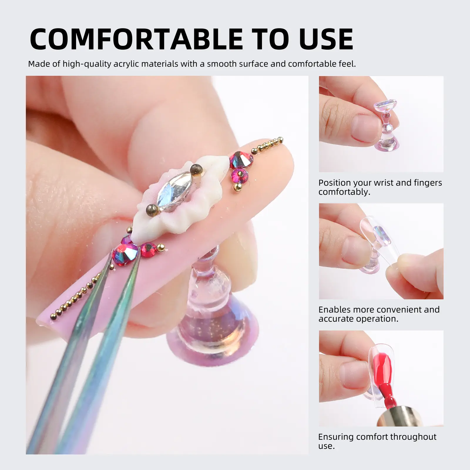 1pcs Aurora Flower Magnetic Nail Tip Display Stand for Manicure Press-On Nail Training Gel Nail Polish Nail Tip Display Tool