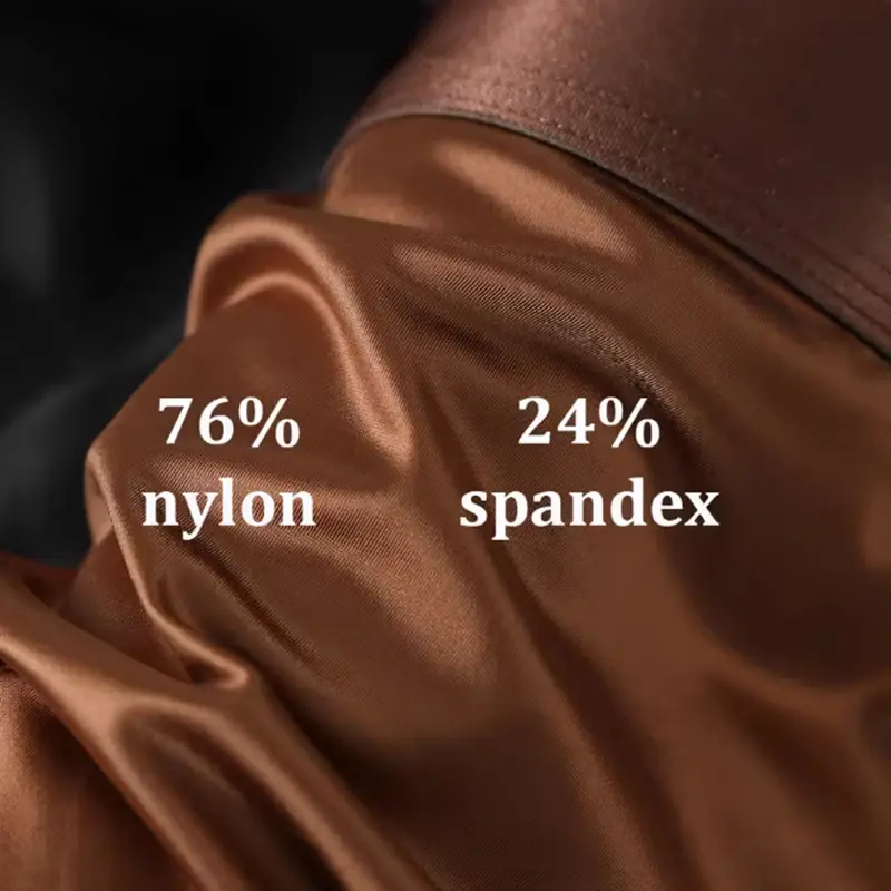 Luxury Summer Smooth Cool Ice Silk Satin-like Men's Boxershort Panties Solid Underpants Breathable Mesh Crotch Male Underwear