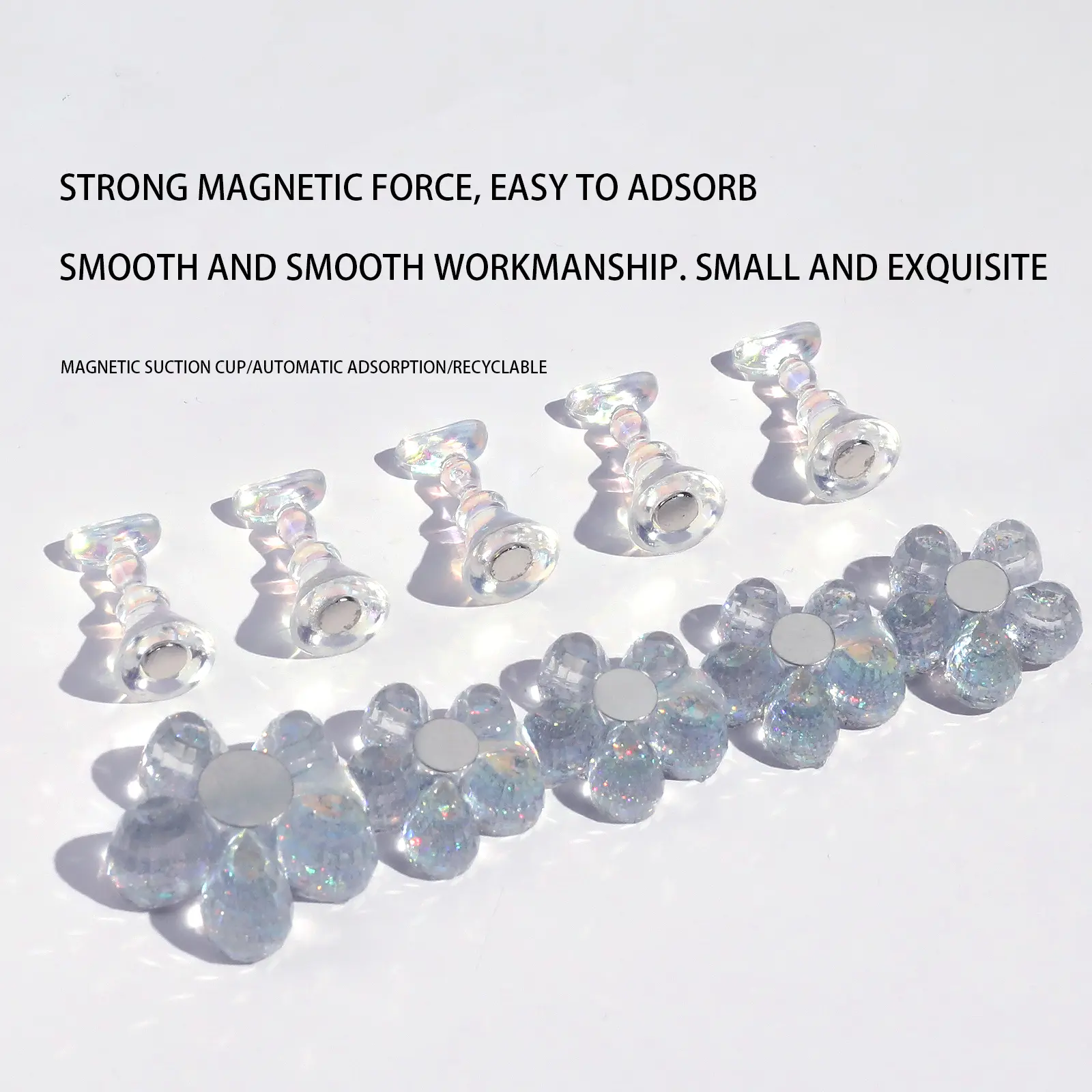 1pcs Aurora Flower Magnetic Nail Tip Display Stand for Manicure Press-On Nail Training Gel Nail Polish Nail Tip Display Tool