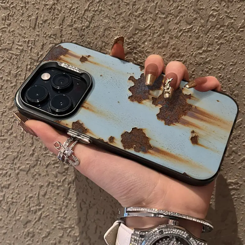 Retro Industrial Style Rusty Phone Case for IPhone 16 15 14 13 12 11 Pro Max Mini X XR XSMAX 8 7 Plus Anti Fall Matte Back Cover