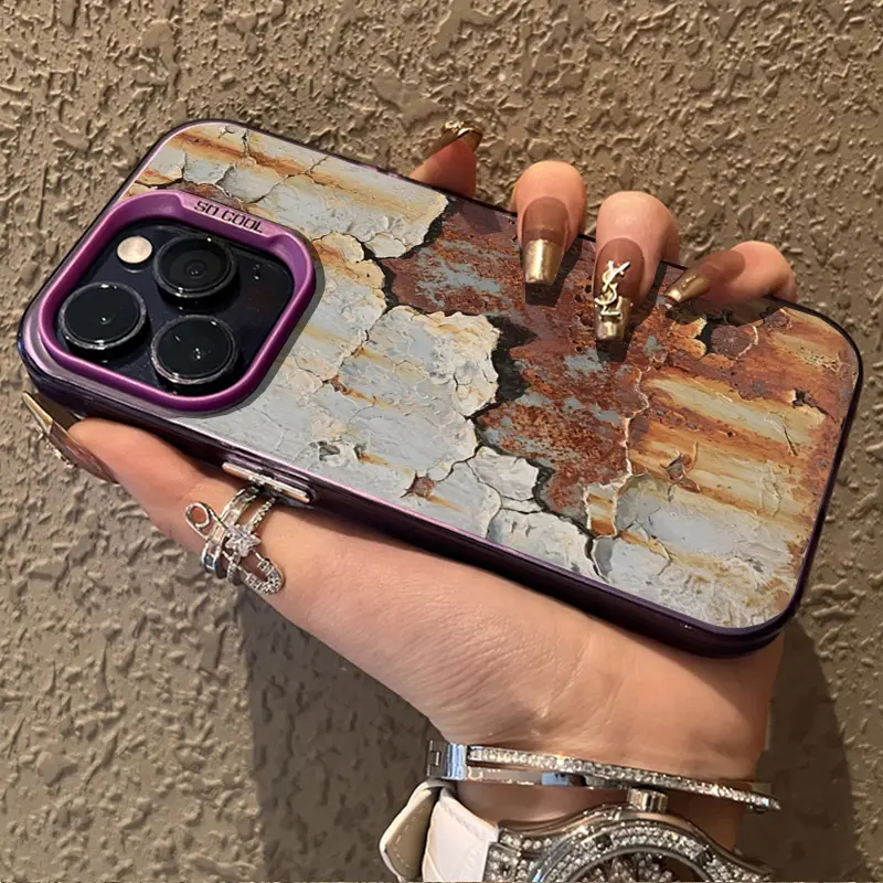 Retro Industrial Style Rusty Phone Case for IPhone 16 15 14 13 12 11 Pro Max Mini X XR XSMAX 8 7 Plus Anti Fall Matte Back Cover