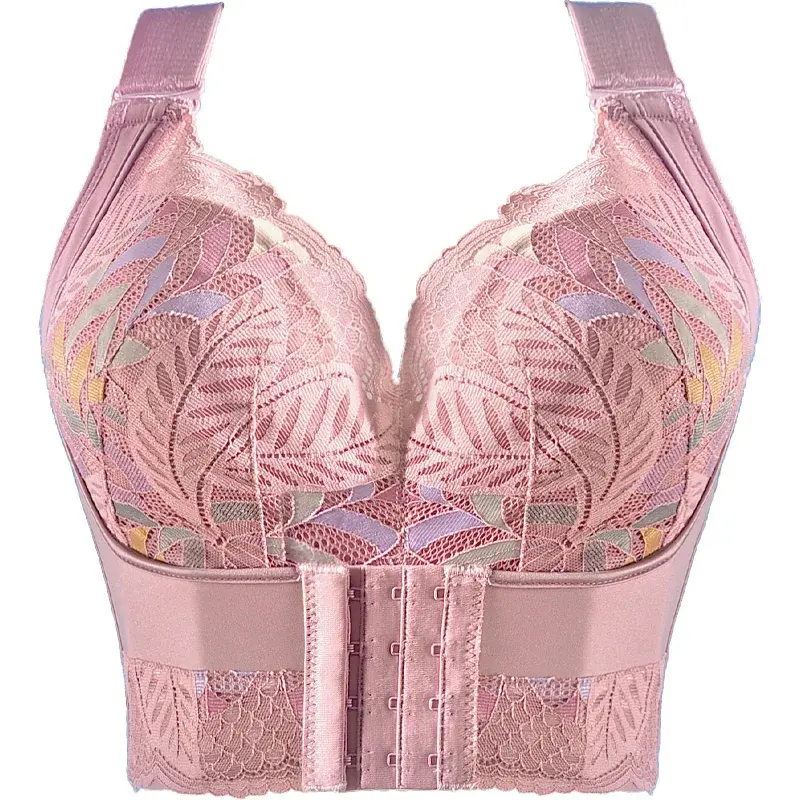 Wire Free Bras for Women C/D Cup 36-46 - Plus Size Comfort Push Up Bra with 3D Foam Cups, Breathable Non-Wired Underwear
