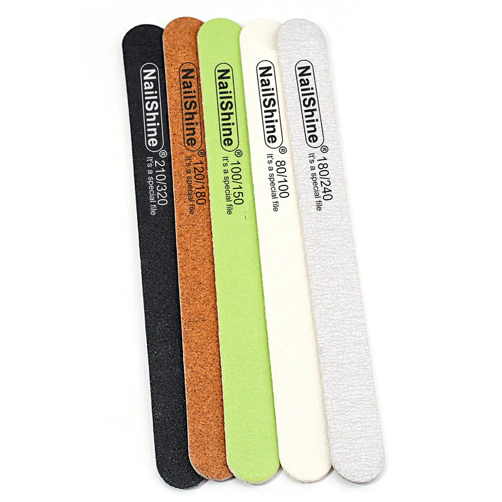 10 Pcs/Lot Straight Wooden Nail File Double Sandpaper Nails File Tools Grit 80/100/120/150/180/240/320 For Professional/Personal