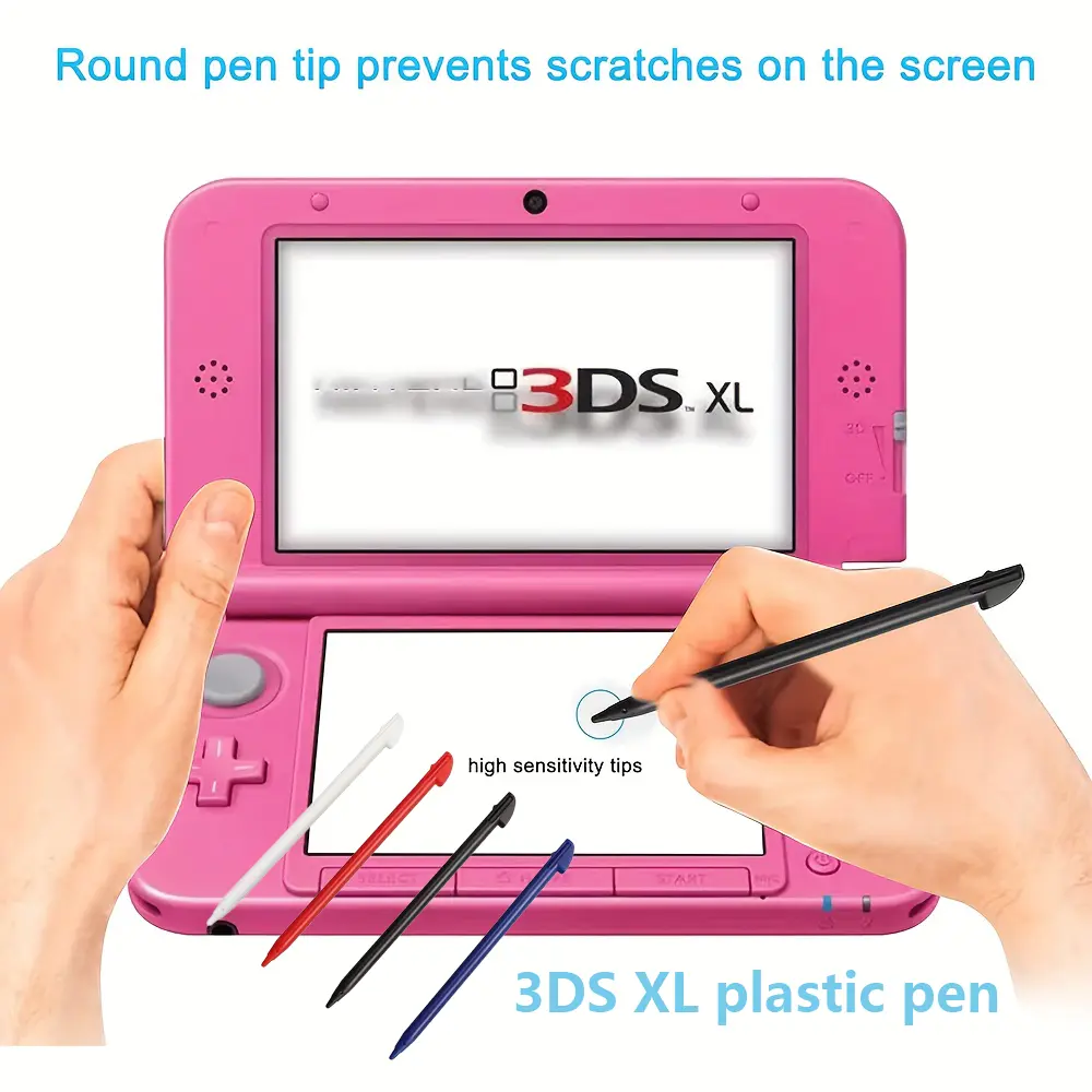 4 Pcs 3DS XL Plastic Stylus Pen Set, Replacement Stylus Compatible with Nintendo 3DS XL, 4 in 1 Combo Touch Pen Set Multi Color