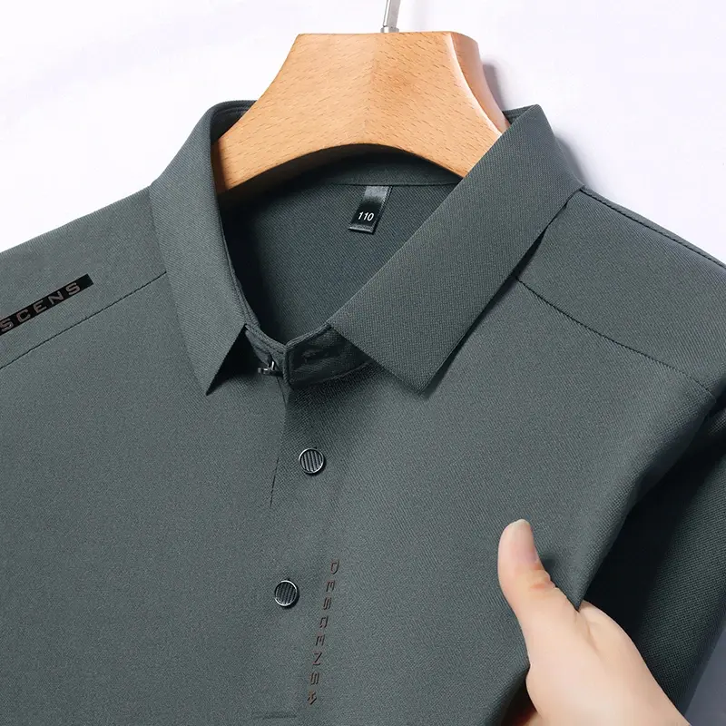 2025 New Men's Casual Fashion Printed Short Sleeve Polo Shirt Anti Wrinkle Breathable Comfortable Summer Versatile T-shirt