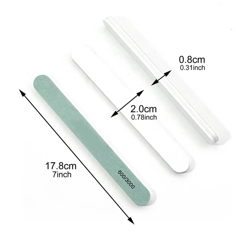 5/10 Pcs Pro Nail Files Buffer 600/3000 Grits Nail Art Sanding Buffing Manicure Pedicure Tools Set Polish Buffer Sponge Board