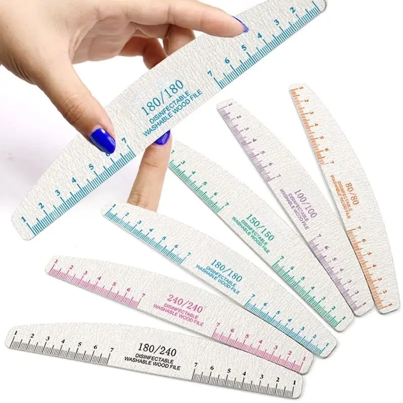 50pcs Nail File Wooden Sanding Buffer Block Pedicure Manicure UV Gel Nail Polish Pro Nail Files Artificial Nail Tips Tools