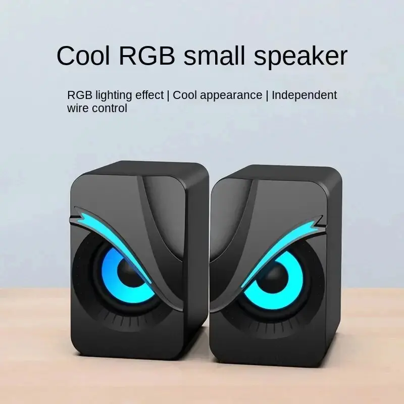 Altavoces Para Ordenador, Caja De Sonido Para PC, Microfono Estereo HIFl, USB, Concable, Con Luz LED Para Ordenador De Escritori