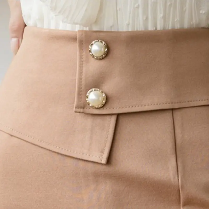 Plus Size Women 2025 Korean Fashion Elegant High Wiast Bodycon Skirt Big Size Pencil Red Skirts Sexy Office Midi Mujer Faldas