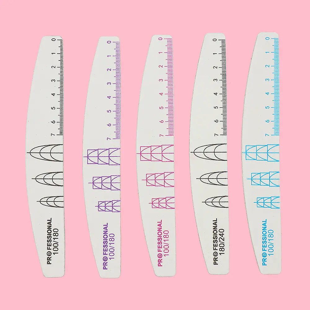 50pcs Nail File Professional Wooden Sanding Buffer Block Pedicure Manicure UV Gel Nail Polish Files For Artificial Nail Tips
