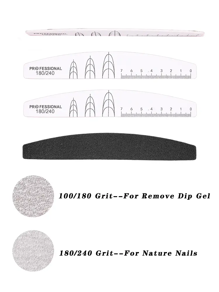 50pcs Nail File Professional Wooden Sanding Buffer Block Pedicure Manicure UV Gel Nail Polish Files For Artificial Nail Tips