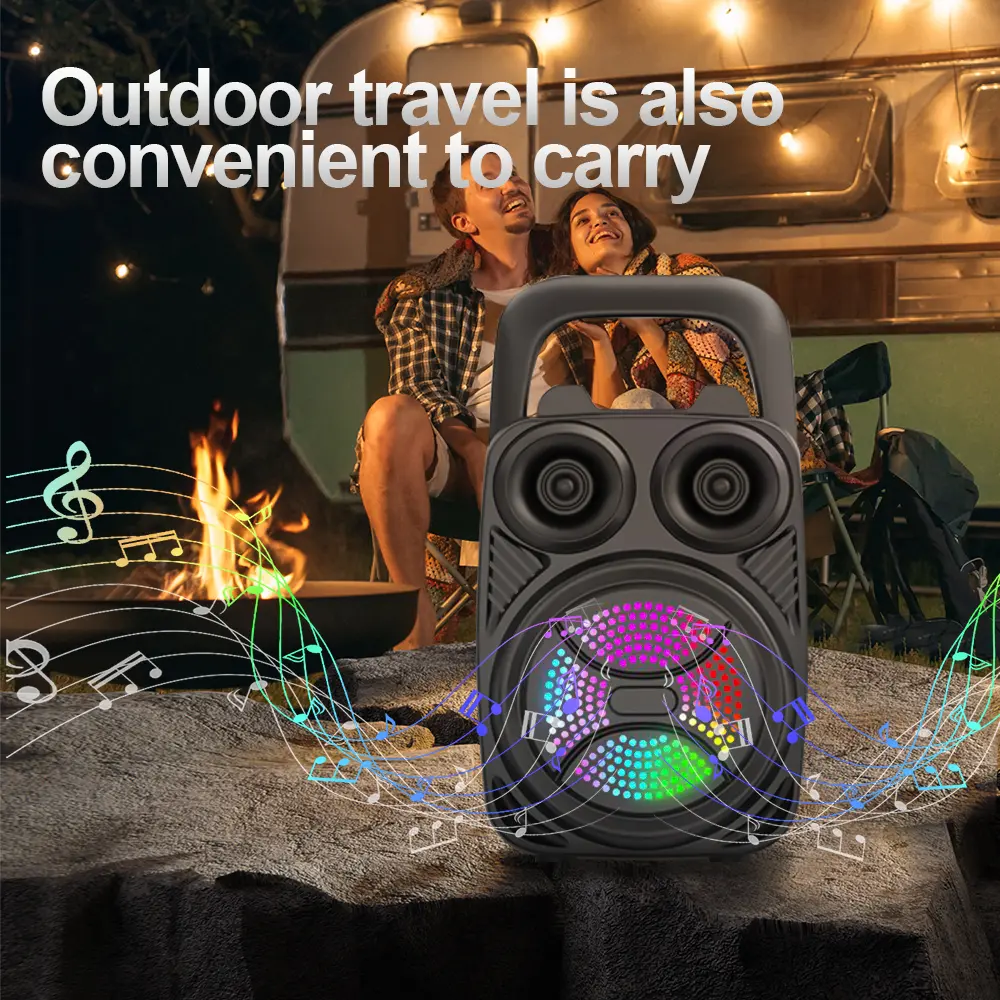 500mAh Bluetooth Speaker Sound box High Power Bluetooth Speakers TF/FM/USB/TWS/BT Handheld Sound Subwoofers For Dancing