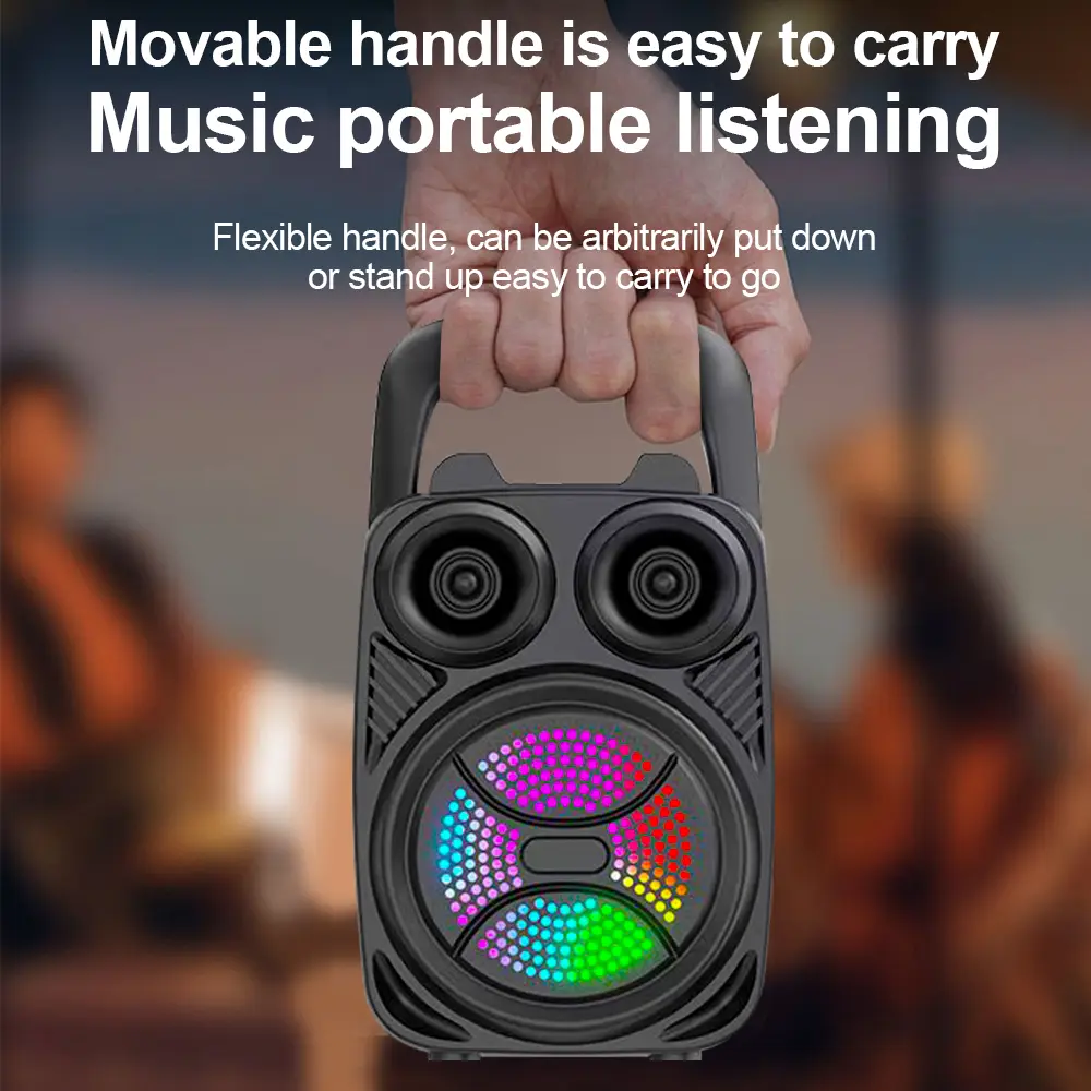 500mAh Bluetooth Speaker Sound box High Power Bluetooth Speakers TF/FM/USB/TWS/BT Handheld Sound Subwoofers For Dancing
