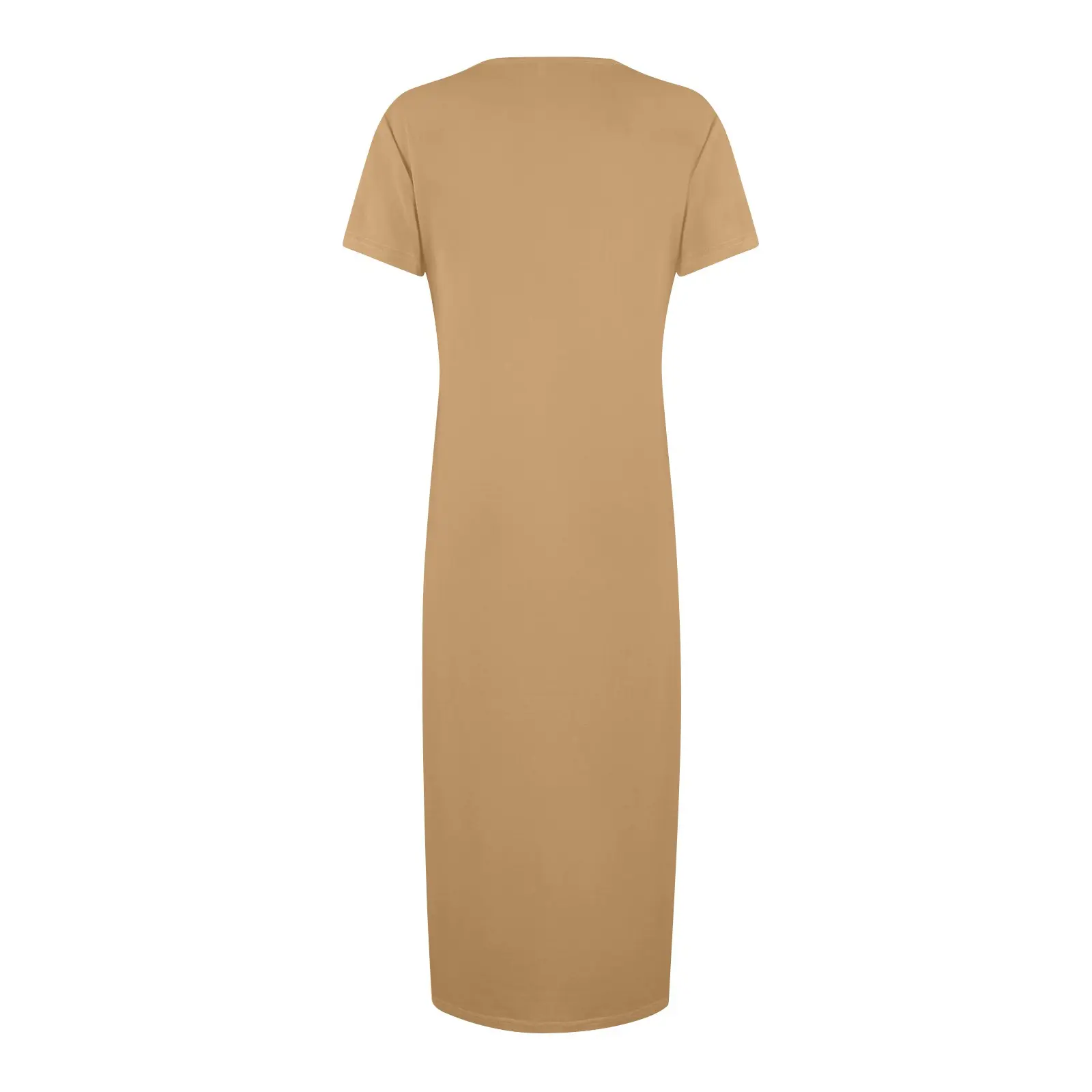 Women's Fashion Casual long dress Summer Dresses Solid Color Round Neck Short Sleeve Classic Dress Available in multiple colors