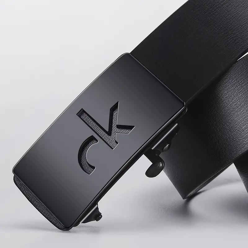 Retro Simple Men's Alloy Automatic Buckle Business Belt With Shorts Belt Accessories Fashion Men's Casual Belt