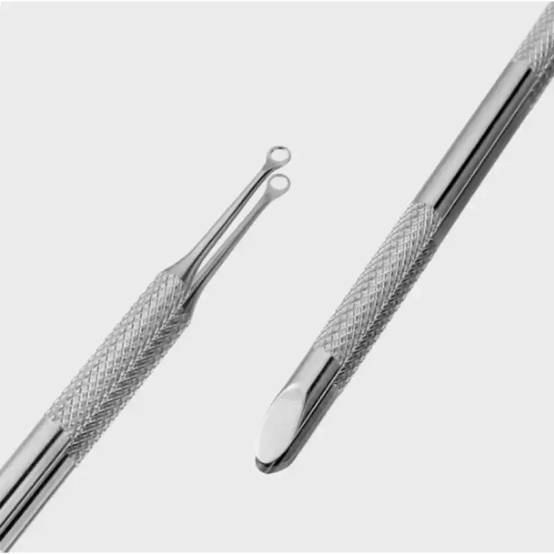 New Nail Double-ended Use Stainless Steel Circle Beveled Head Cuticle Pusher Remover Manicure Sticks Tool Nail Art Tool