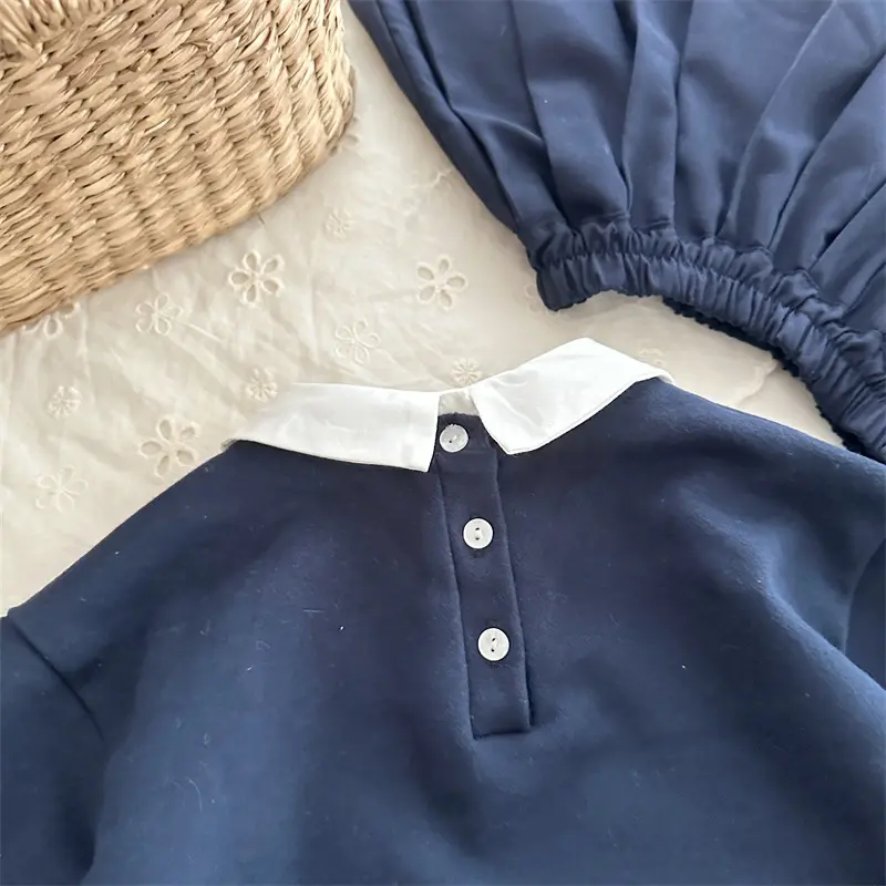 Girls Hoodie 2025 Autumn New Children's Clothing Korean Style Girls' Baby Fashion Color Lapel Long-sleeved Hoodie Casual Simple