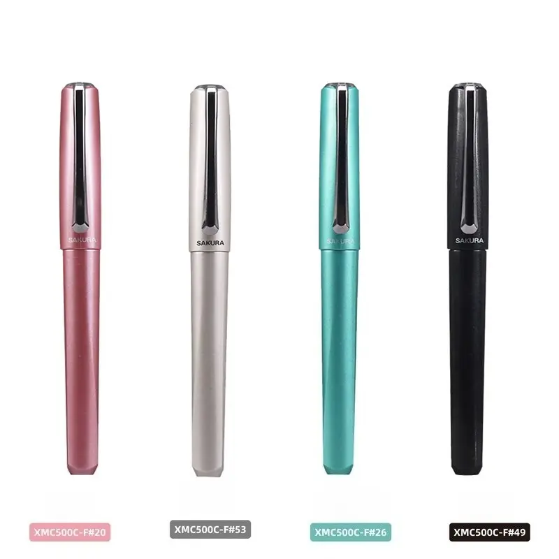 Japanese SAKURA Student Fountain Pens 0.5mm Calligraphy Pen Refillable with Ink Cartridge Cute Japanese Stationery Small Gift