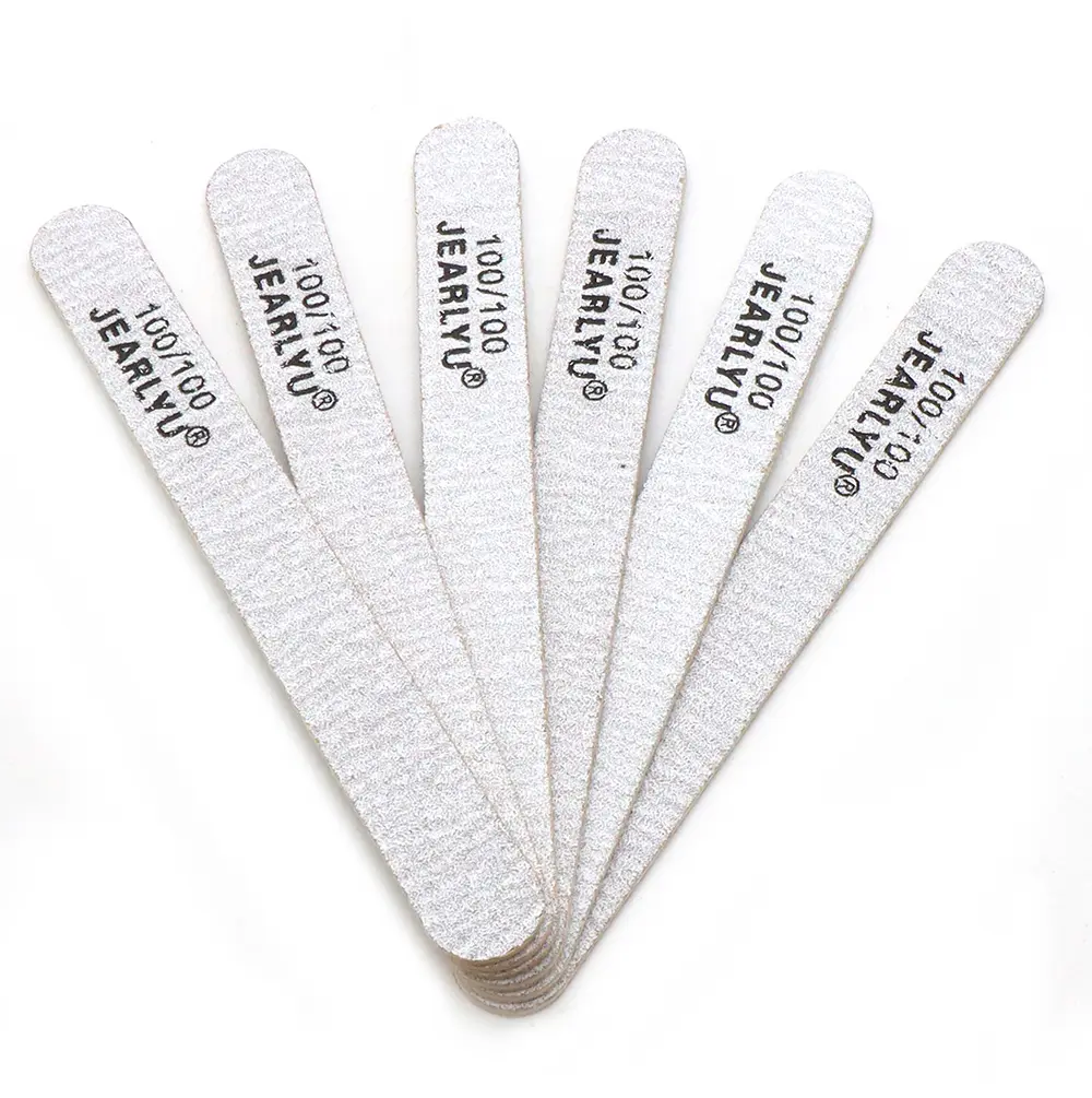 10/50/100pcs Set 13cm Straight Wooden Files Grey Natural Emery Boards Salon Sanding Sticks 100/100 Grit Nail Gel Polish Files