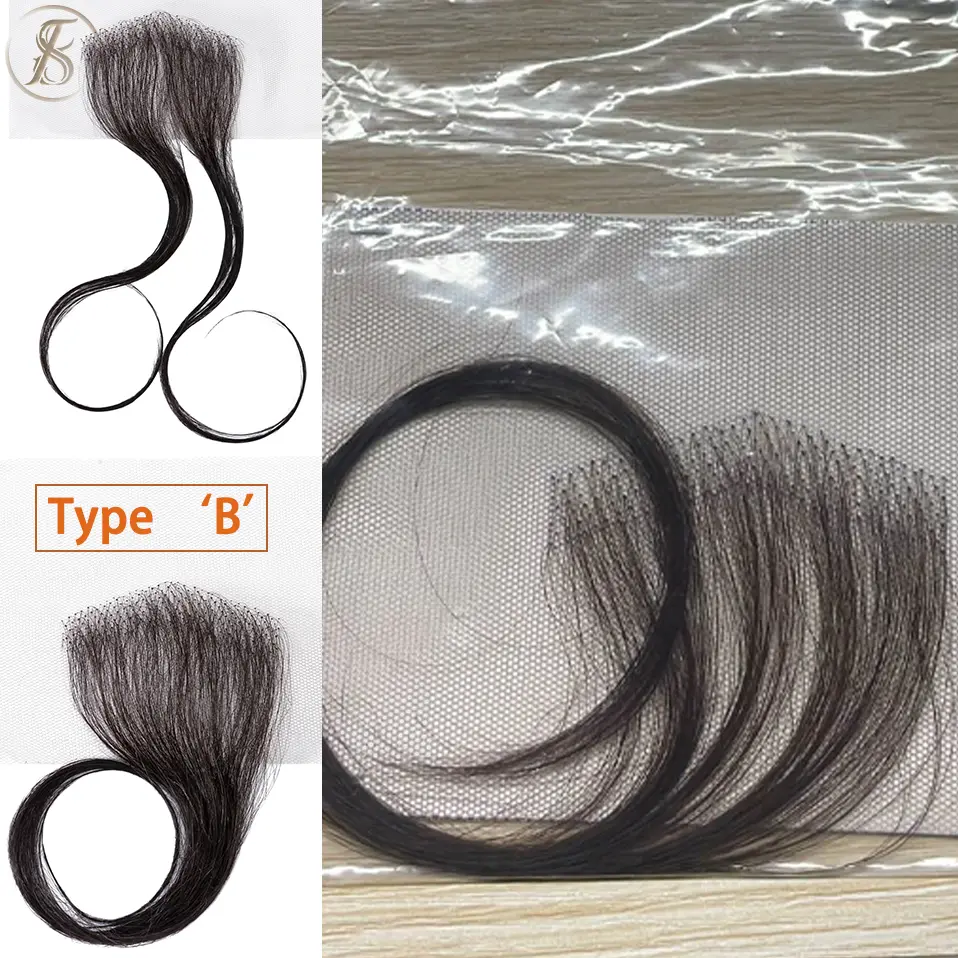 TESS 10Inch Women Topper Temple Hair Loss Hair Hand Hook Lace Single Knot 4g Natural Human Hair Replacement Invisible Hairpiece