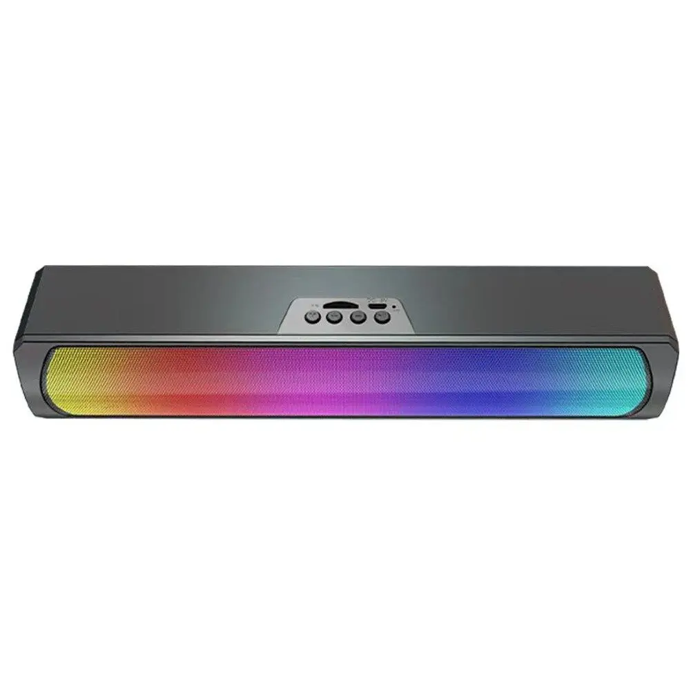 RGB Computer Speaker Bluetooth-Compatible 5.0 Soundbar Stereo Subwoofer Portable Computer Sound Bar for Desktop PC Laptop