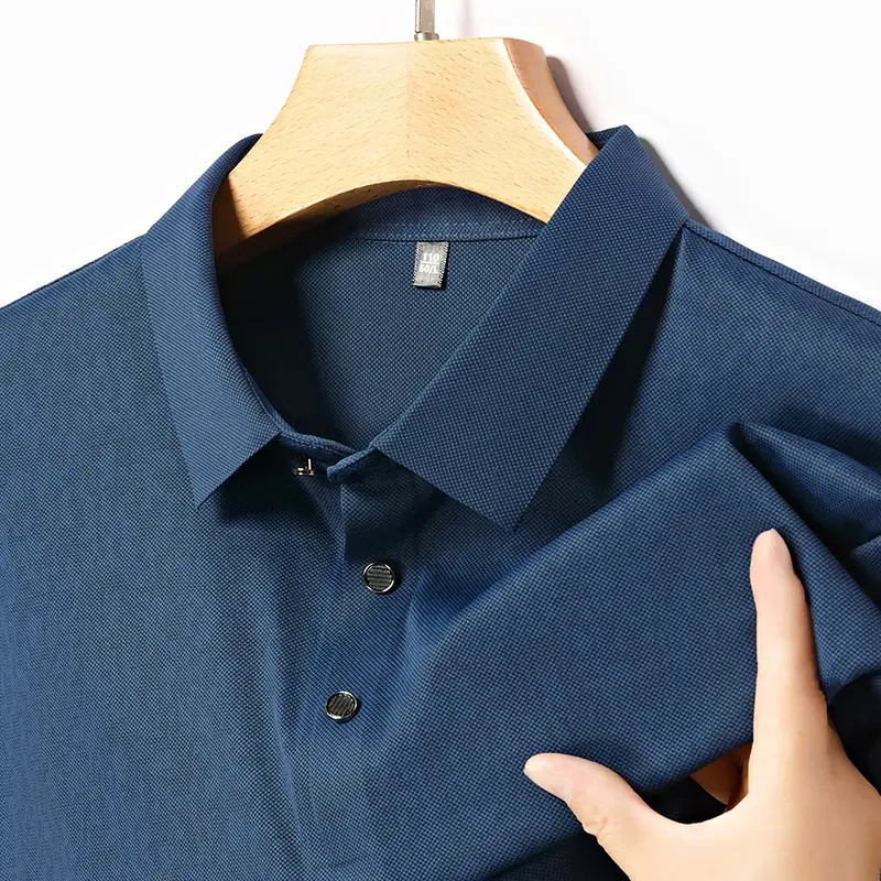 2025 New Men's Casual Fashion Printed Pattern Short Sleeve Polo Shirt Korean Edition Summer T-shirt Comfortable Versatile Top