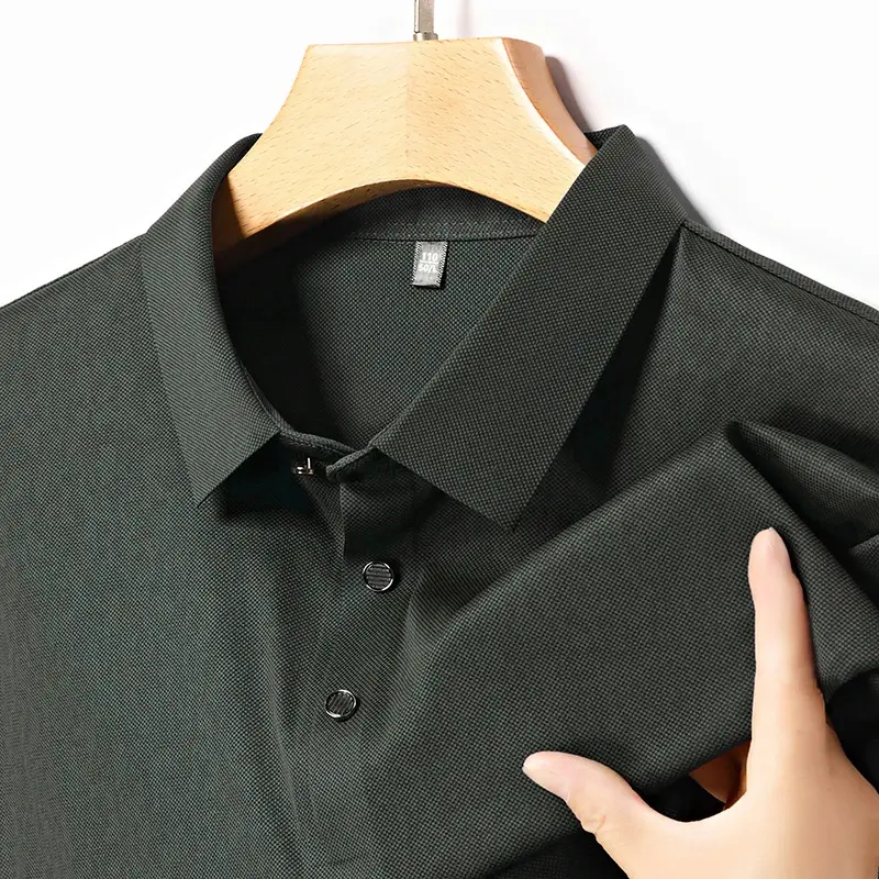 2025 New Men's Casual Fashion Printed Pattern Short Sleeve Polo Shirt Korean Edition Summer T-shirt Comfortable Versatile Top
