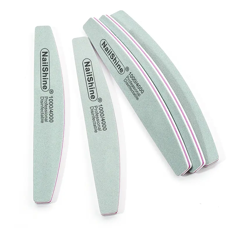 2/5pcs Pack Half Moon Nail Buffer File Block Sponge UV Gel Polish Shiner Professional Sanding Buffing Finger Manicure Product