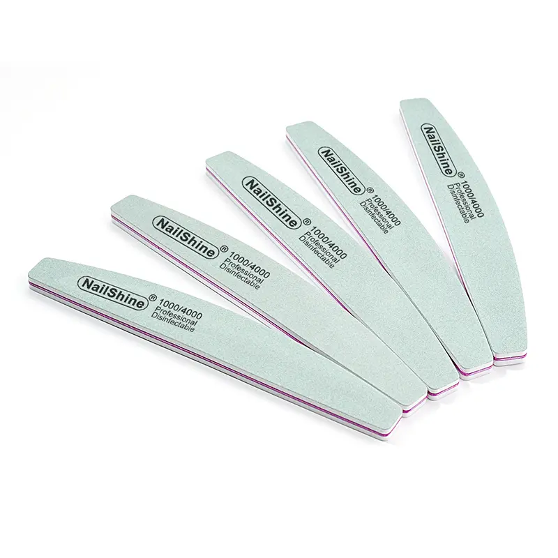 2/5pcs Pack Half Moon Nail Buffer File Block Sponge UV Gel Polish Shiner Professional Sanding Buffing Finger Manicure Product