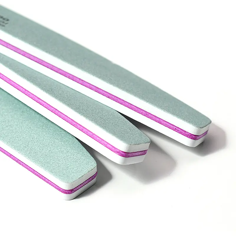 2/5pcs Pack Half Moon Nail Buffer File Block Sponge UV Gel Polish Shiner Professional Sanding Buffing Finger Manicure Product