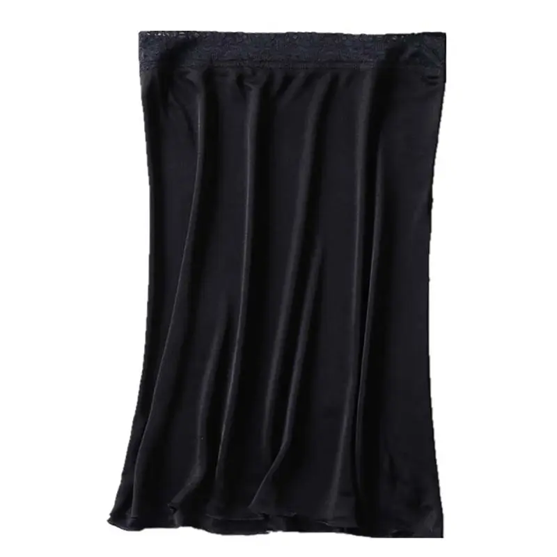 Birdtree Natural Silk Blend Lady Skirt Sexy Petticoat Slips Bottom Knit Underskirt Intimate Nightdress Underwear Summer P37101QC