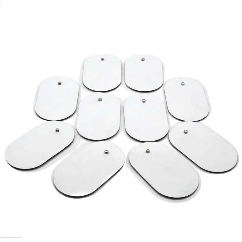 10pcs Self Adhesive Gel Snap 4*6.5cm Tens Electric Pad Slimming Patch for Electric Body Massager Muscle Stimulator