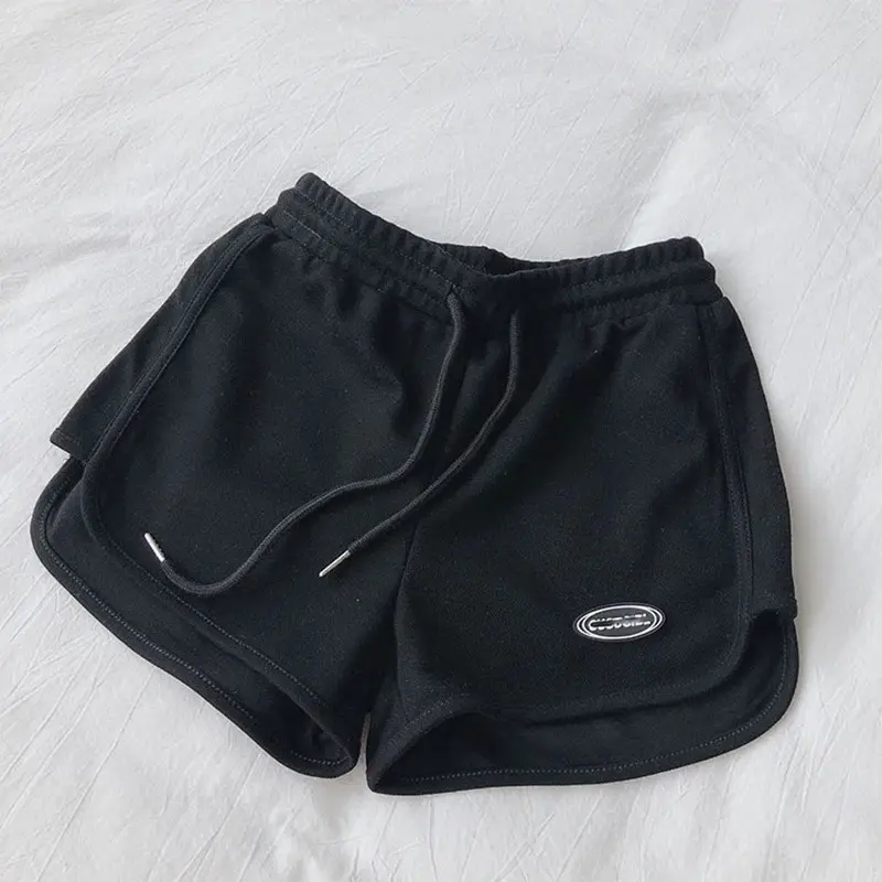 Women Casual Drawstring Sports Shorts Summer Thin High Waist Yoga A-line Shorts Loose Women Running Straight Trousers