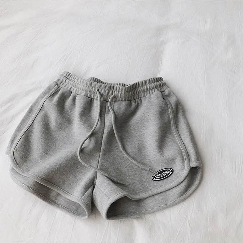 Women Casual Drawstring Sports Shorts Summer Thin High Waist Yoga A-line Shorts Loose Women Running Straight Trousers