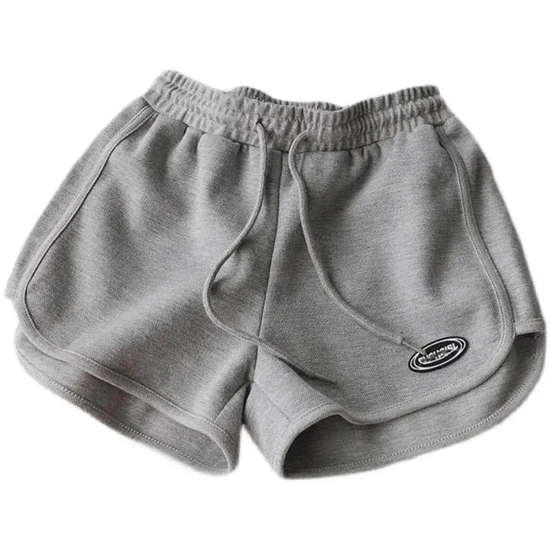 Women Casual Drawstring Sports Shorts Summer Thin High Waist Yoga A-line Shorts Loose Women Running Straight Trousers