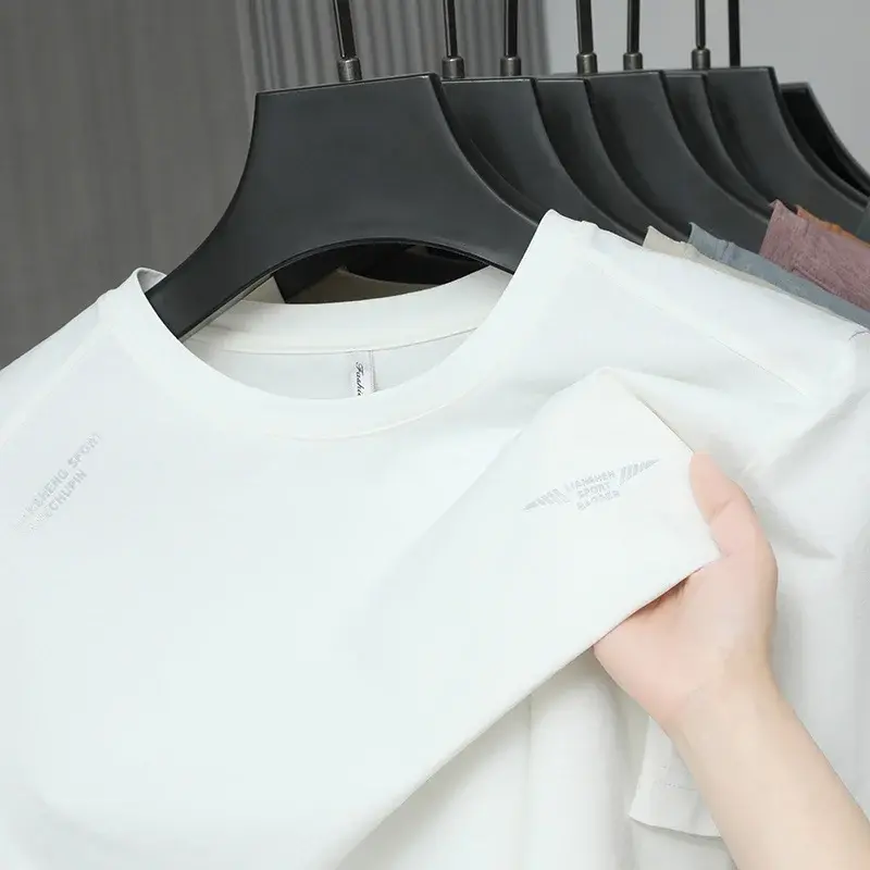 2025 New Men's Korean Casual Short Sleeved Round Neck T-shirt Summer Fashionable and Comfortable Versatile Top