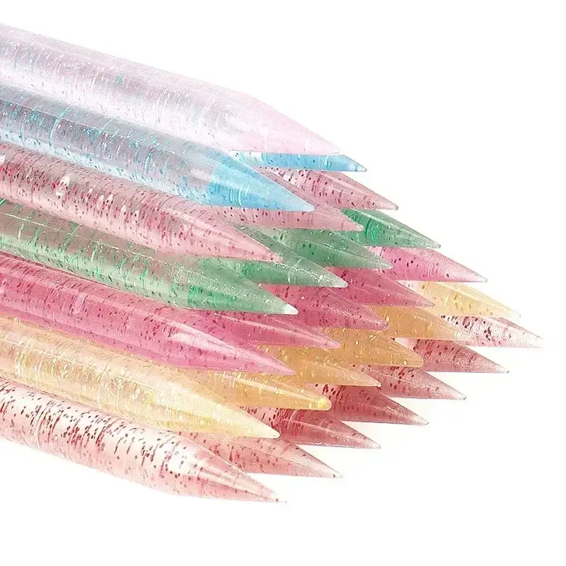 50/100 Pieces Reusable Double-head Crystal Cuticle Pusher Cuticle Removal Tool Orange Wood Nails Pedicure Care Drill Stick Tools