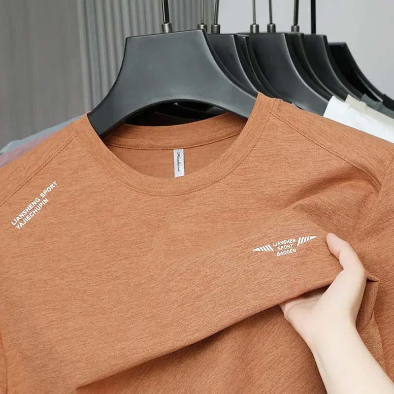 2025 New Men's Korean Casual Short Sleeved Round Neck T-shirt Summer Fashionable and Comfortable Versatile Top