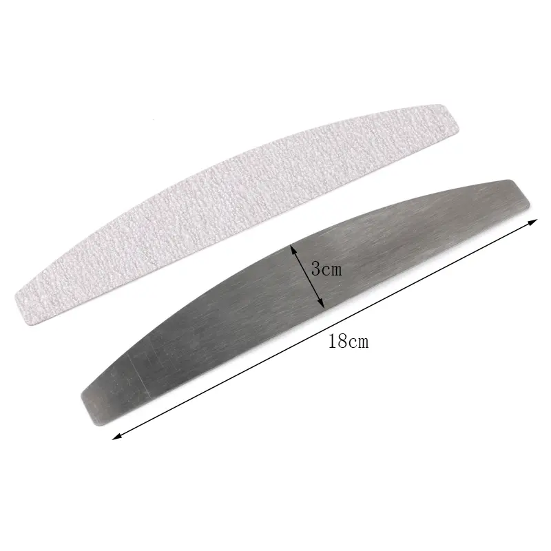 100Pcs Replacement  SandPaper Nail File With Metal Handle Removable  Buffer 100/180 Double-sided Strips Manicure Nail Art Files