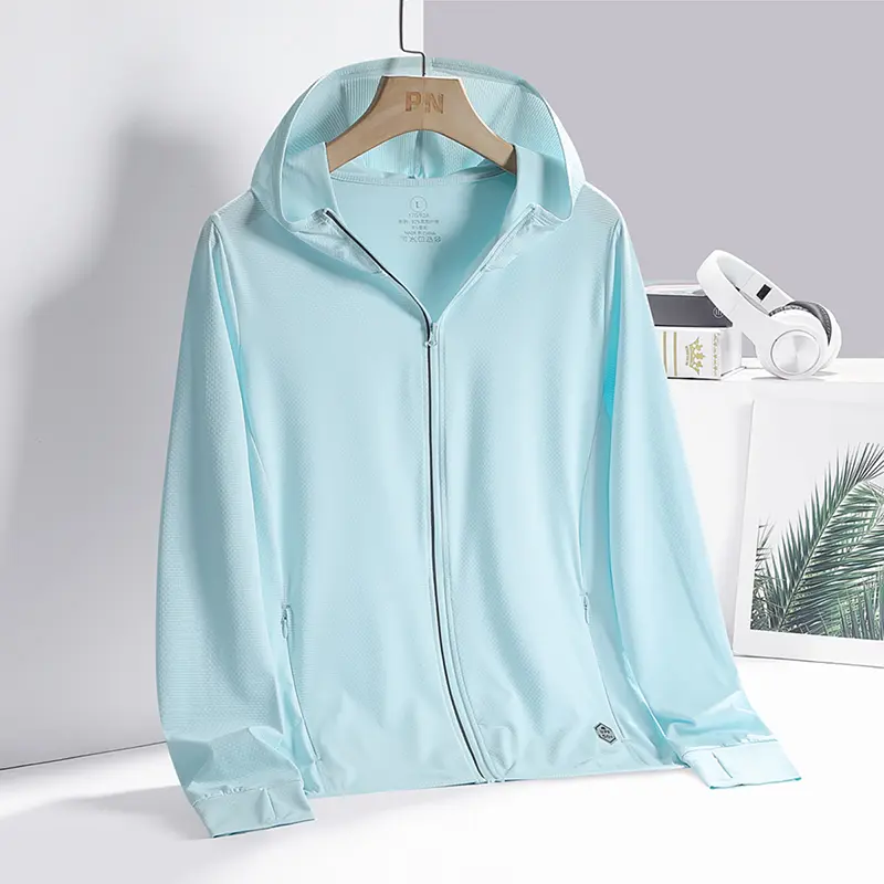 New Men's Women's Ice Silk Breathable Sunscreen Clothing UV Resistant Outdoor Sports Couple's Lightweight Sunscreen Clothing