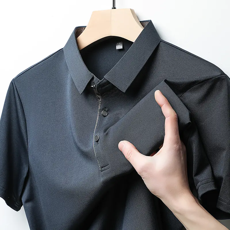 Short Sleeved T-shirt Men's Lapel 2024 New Summer Half Sleeved Casual Versatile Top Polo Shirt Men