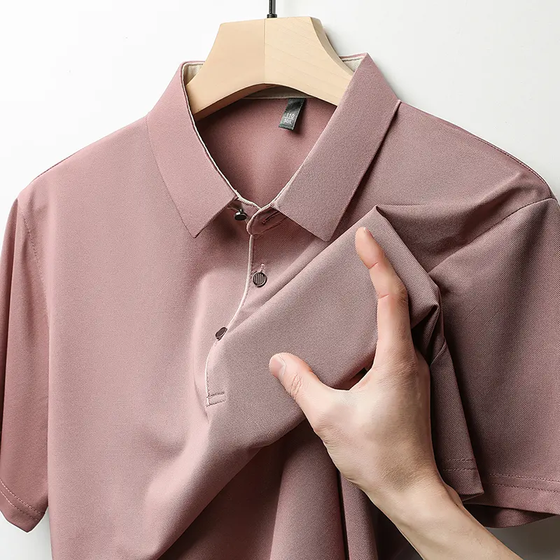 Short Sleeved T-shirt Men's Lapel 2024 New Summer Half Sleeved Casual Versatile Top Polo Shirt Men