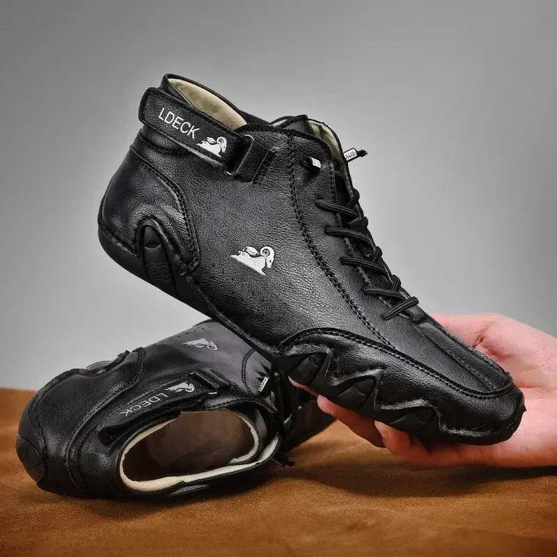 High Top Sneakers Casual Shoes Men Sneakers 2023 Male  Winter Warm Designer Fashion Loafers Lace Up Shoes Men Boots