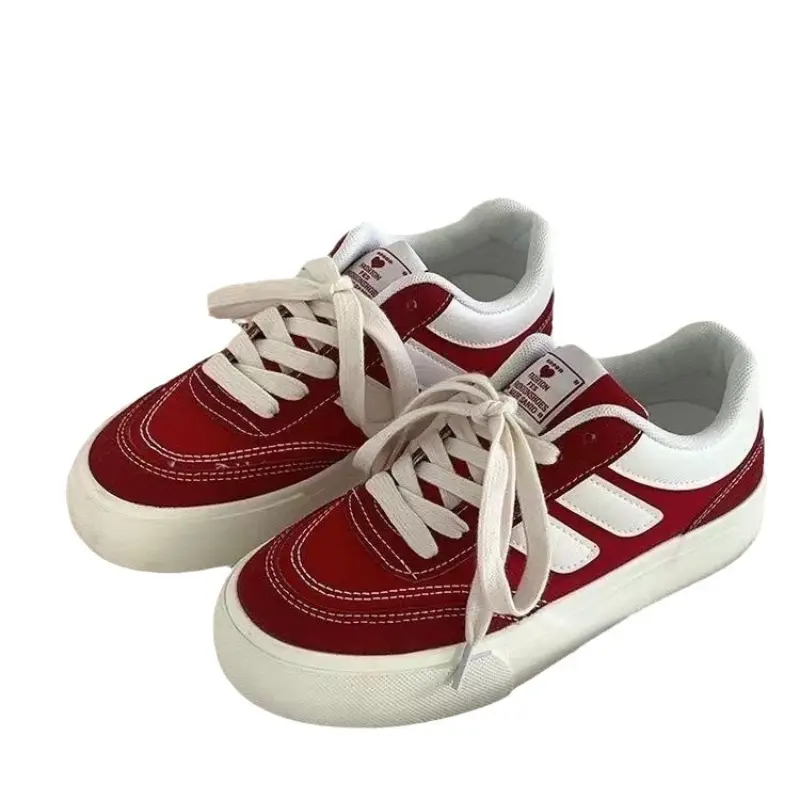 Thick-soled canvas shoes for women  spring and autumn new niche original retro all-match sneakers Hong Kong style